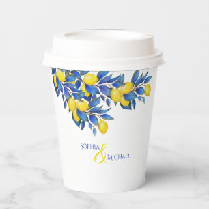 Mediterranean-Lemons-Wedding- Paper Cups