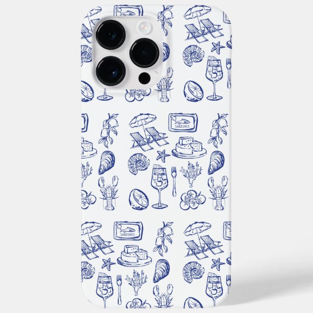  Mediterranean Life Outline Case-Mate iPhone Case (Back)