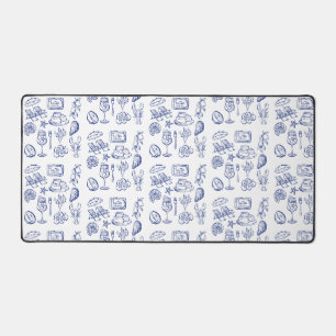 Mediterranean Life Outline Desk Mat
