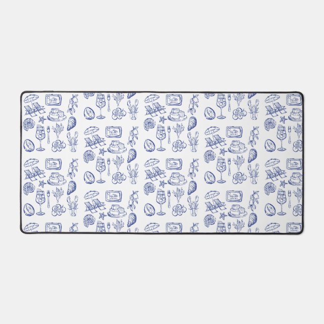  Mediterranean Life Outline Desk Mat (Front)
