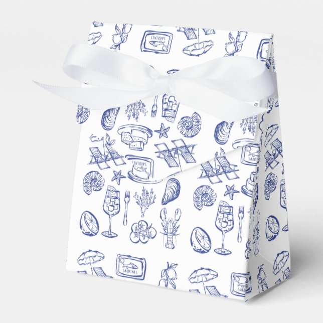  Mediterranean Life Outline Favour Box (Front Side)