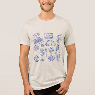 Mediterranean Life Outline Tri-Blend Shirt