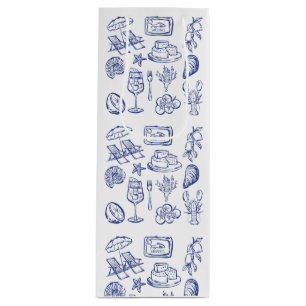 Mediterranean Life Outline Wine Gift Bag