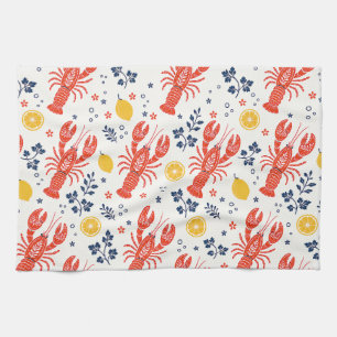 Mediterranean Lobster & Lemon Kitchen Towels