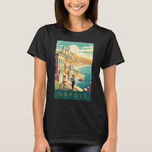 Mediterranean Magic Naples Vintage Poster Art T-Shirt