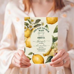 Mediterranean Main Squeze Lemon Bridal Shower Invitation