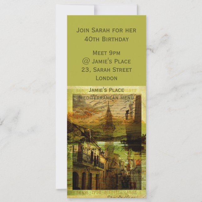 Mediterranean Mélange Invitation (Front)