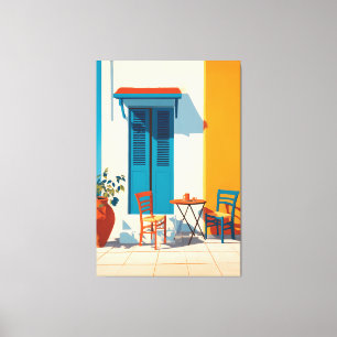 Mediterranean Morning Terrace Bliss Canvas Print