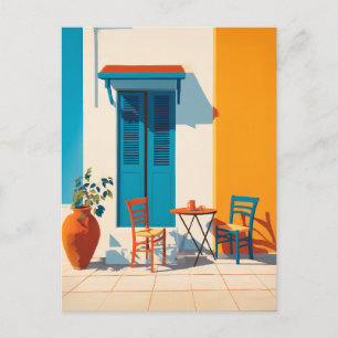Mediterranean Morning Terrace Bliss Holiday Postcard