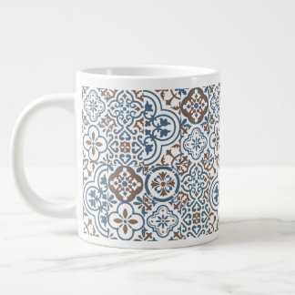 Mediterranean Moroccan Tile pattern Large Coffee Mug