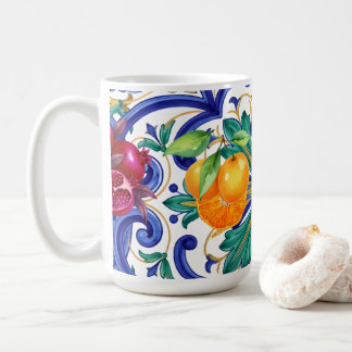 Mediterranean Mosaic lemon fruit Coffee Mug