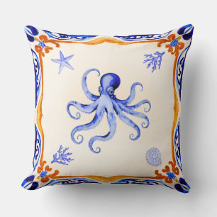 Mediterranean Octopus Cushion