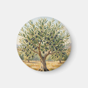 Mediterranean Olive Tree Landscape Magnet