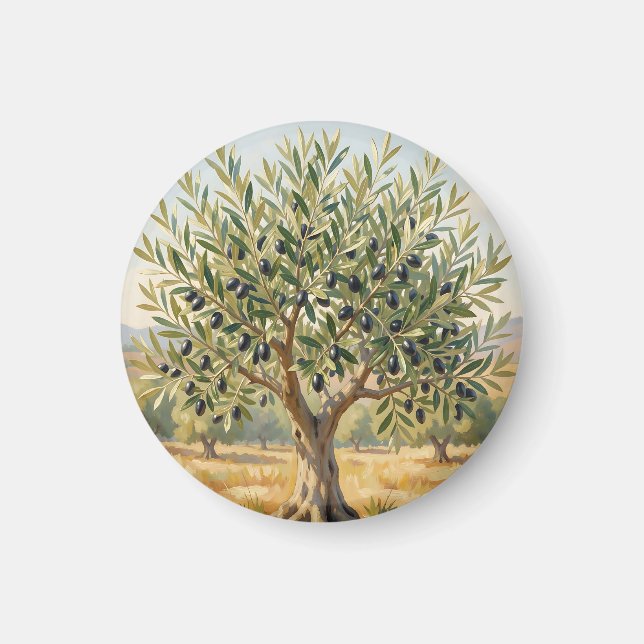 Mediterranean Olive Tree Landscape  Magnet (Front)