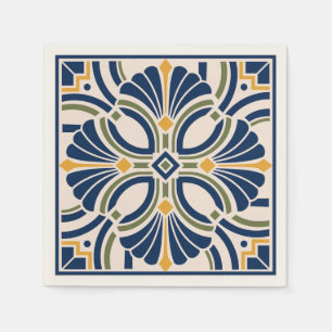 Mediterranean Ornamental Tile Napkin