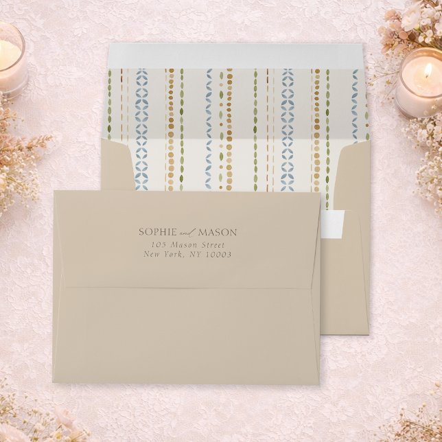 Mediterranean Pattern Wedding Envelope (Creator Uploaded)