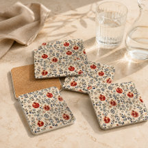 Mediterranean Pomegranate Mosaic Coaster Set of 6