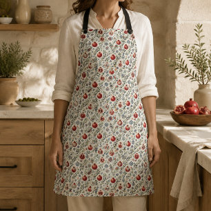 Mediterranean Pomegranate Olive Branch Kitchen Apr Apron