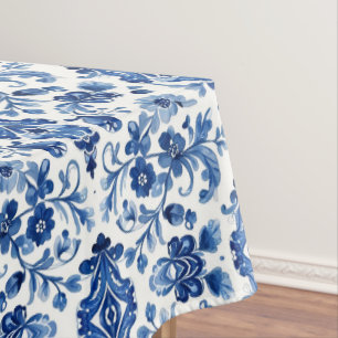 Mediterranean Portuguese Blue Tile Tablecloth