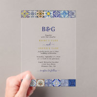 Mediterranean Portuguese Tiles Pattern Wedding