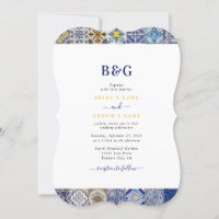 Mediterranean Portuguese Tiles Pattern Wedding