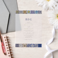 Mediterranean Portuguese Tiles Pattern Wedding