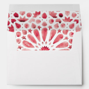Mediterranean Red Tile Address Wedding Invitation Envelope