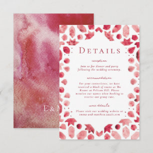 Mediterranean Red Tiles Wedding Details Enclosure Card