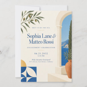 Mediterranean Riviera Engagement Invitation