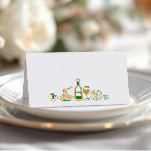 Mediterranean Rustic Italian  Place Card