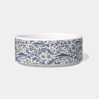 Mediterranean Sardine Chinoiserie Pet Bowl