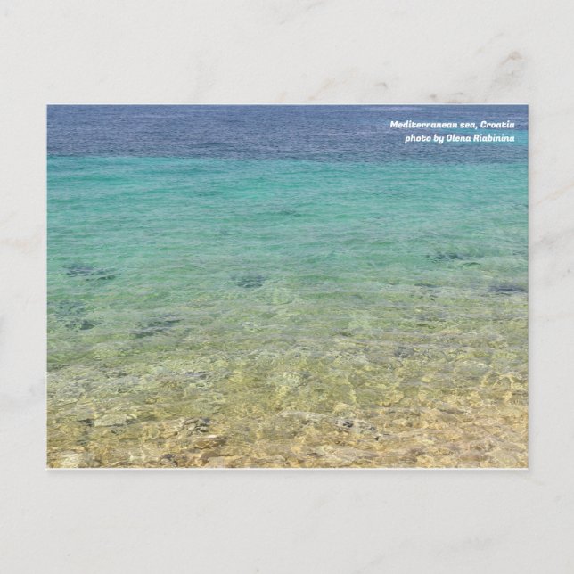 Mediterranean sea, Croatia. Postcard  (Front)