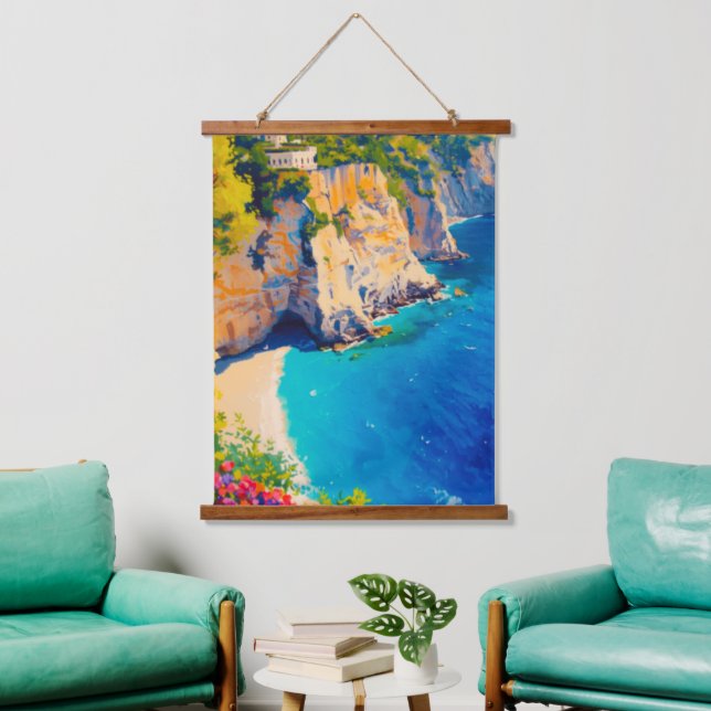 Mediterranean Sea Flowers Hanging Tapestry (Living Room)