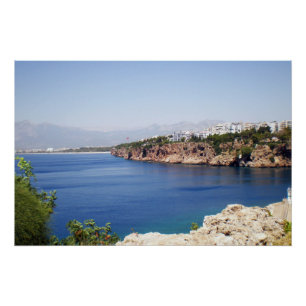 Mediterranean Sea in Antalya city Poster