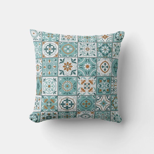 Mediterranean seamless pattern from Moroccan tiles Cushion (Front)
