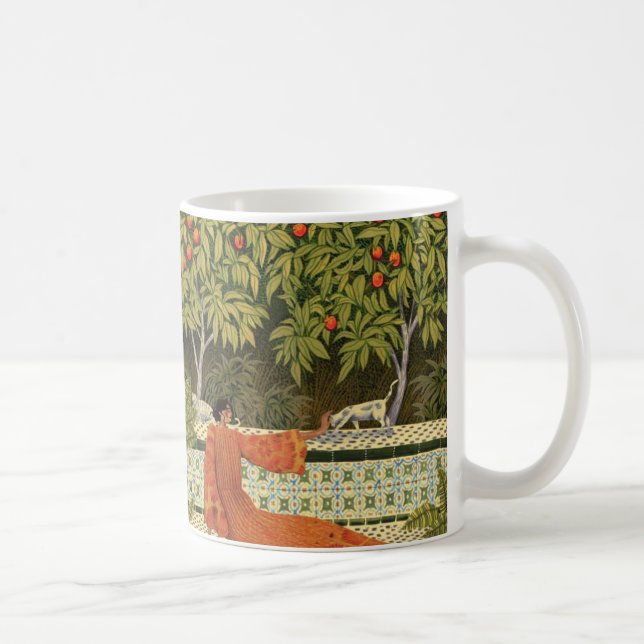 Mediterranean Serenity  Artistic Garden Coffee Mug (Right)