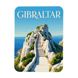 Mediterranean Steps Gibraltar Magnet