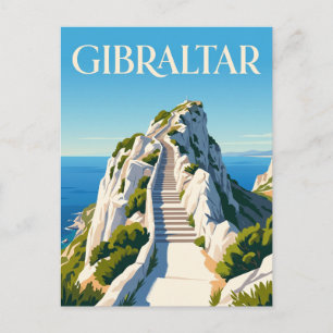 Mediterranean Steps Gibraltar Postcard