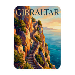 Mediterranean Steps, Gibraltar, Upper Rock Magnet