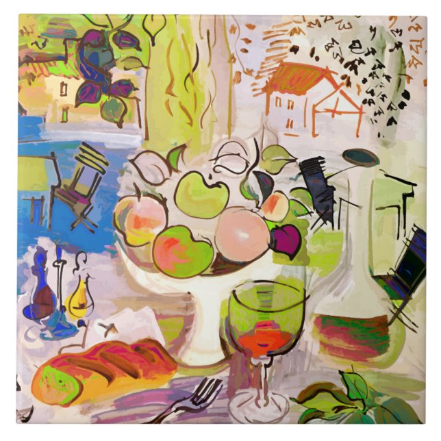 Mediterranean Still Life  Ceramic Photo Tile (Front)