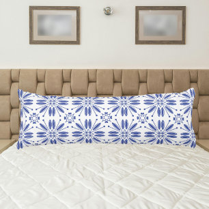 Mediterranean style blue vintage body cushion