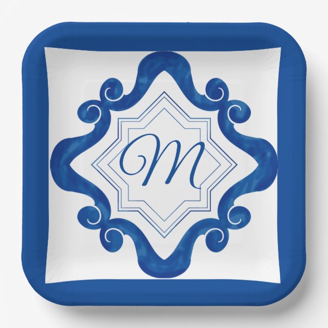 Mediterranean Style   Paper Plate (Front)