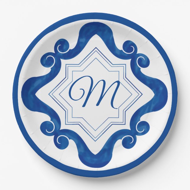 Mediterranean Style  Paper Plate (Front)