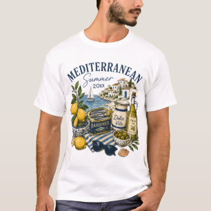 Mediterranean Summer Dolce Vita Coastal Sardine T-Shirt