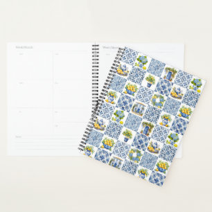Mediterranean Summer Lemon Pattern Planner