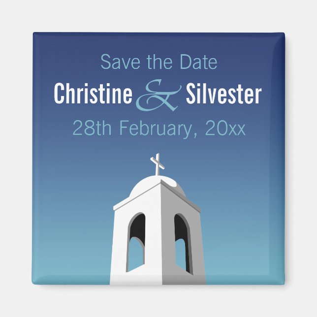 Mediterranean Summer, save the date Magnet (Front)