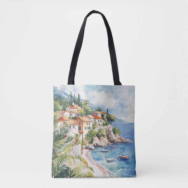 Mediterranean Summer Tote Bag (Front)