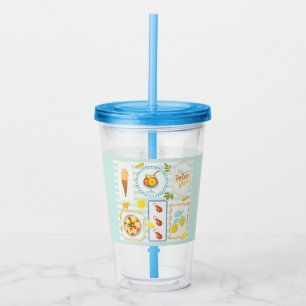 Mediterranean Summer Vibes Acrylic Tumbler