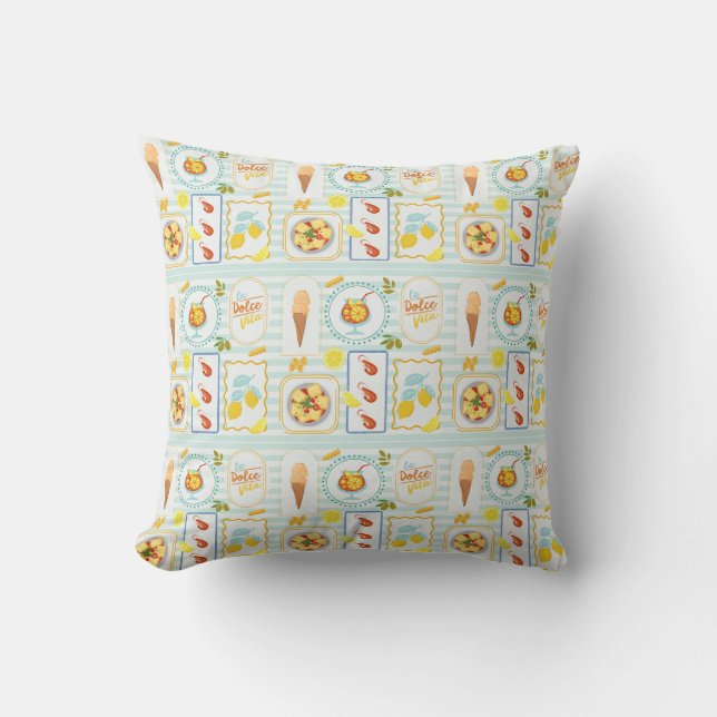 Mediterranean Summer Vibes Cushion (Front)