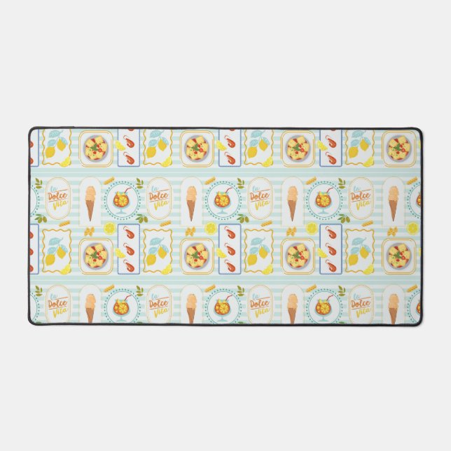 Mediterranean Summer Vibes Desk Mat (Front)